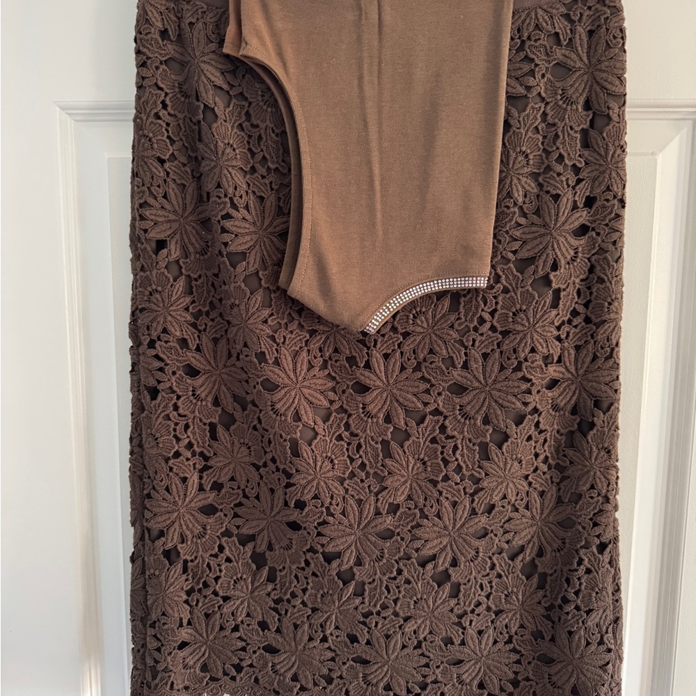 Talbots Brown Skirt and Tank Set
